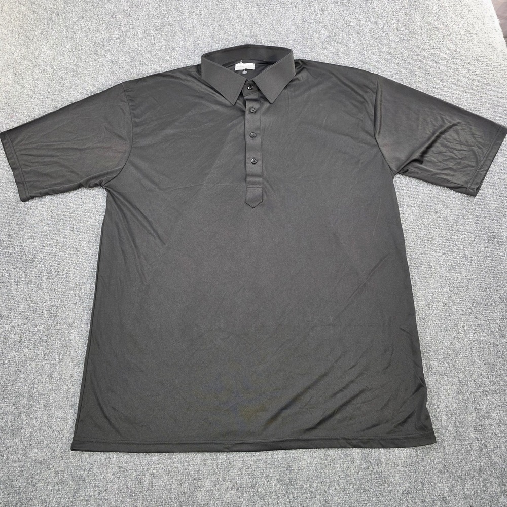 Collars &‎ Co. Mens 2XL Black Dress Collar Polo Short Sleeve Shirt NWOT